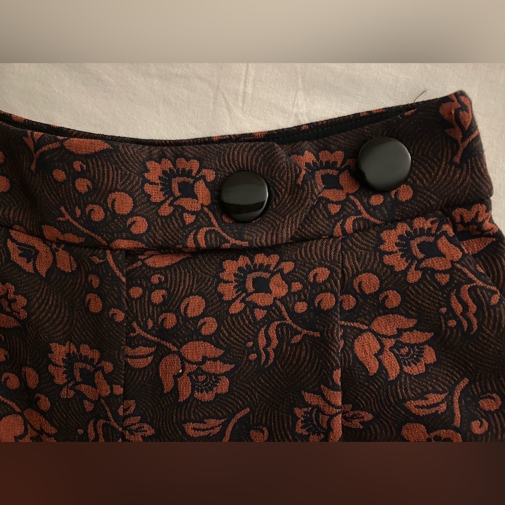 Anthropologie Maeve Jacquard High Rise Trousers Pants 4 - Picture 6 of 9